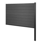 Brise - vue en wpc sarthe, brise - vent de clôture, poteau en aluminium extension, 185cm anthracite Brise - vue en wpc sarthe, brise - vent de clôture, poteau en aluminium extension, 185cm anthracite