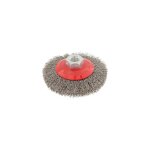 Brosse biseaute fils d'acier inox serti