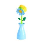 Brosse de cuisine en forme de fleur, 1 pice, pour salle de bains, bouteille, bol, pot de vaisselle, ...