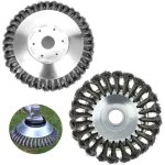 Brosse � d�sherbage, 2 pi�ces 8pouce d�broussailleuse brosse rotative disque de pinceau � roue pour jardin ...
