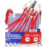 Brosse  mauvaises herbes multi - fils en nylon - tte de coupe en aluminium avec adaptateur et fils, ...