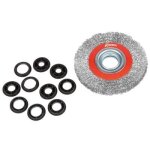 Brosse métallique pour touret diamètre 200mm avec 5 bagues Brosse métallique pour touret diamètre 200mm avec 5 bagues