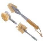 Brosse de nettoyage a manche long en bois de bambou, nettoyeur d'huile et de poussi�re pour la maison, ...