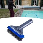 Brosse de nettoyage de piscine 5 pouces, poils en acier inoxydable, poignée en alliage d'aluminium, nettoyeur ... Brosse de nettoyage de piscine 5 pouces, poils en acier inoxydable, poignée en alliage d'aluminium, nettoyeur ...