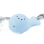 Brosse de nettoyage en silicone pour le visage - bleu