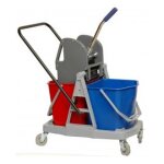 Brosserie thomas 1318 accessoire pour �ponger seau bleu, gris et rouge