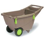 Brouette de jardin taupe 140l avec roulettes eda