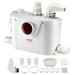 Broyeur sanitaire 500 w pour wc - vevor - avec 4 entres eau, 110 l / min