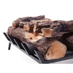 Brûleur de biocarburant 2, 3 l avec grille et bûches en céramique Brûleur de biocarburant 2, 3 l avec grille et bûches en céramique