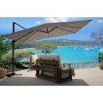 Bundle parasol 3x4m déporté rotatif gris + housse Bundle parasol 3x4m déporté rotatif gris + housse