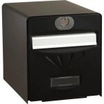 Burg wachter boîte aux lettres balnéaire en acier galvanisé - porte arriere vitrée - noir Burg wachter boîte aux lettres balnéaire en acier galvanisé - porte arriere vitrée - noir