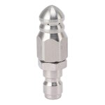 Buse de jet d'égout 56 mm 5 000 psi (1 buse avant et 6 buses arrière en acier inoxydable) pour déboucher ... Buse de jet d'égout 56 mm 5 000 psi (1 buse avant et 6 buses arrière en acier inoxydable) pour déboucher ...