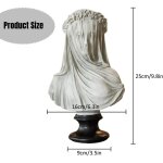 Buste de femme voil pour la dcoration intrieure, statue de jeune fille de la marie italienne, sculpture ...