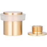 Butée de porte 25 x 27 mm base filetée caoutchouc blanc en silicone naturel laiton finition mate outils, ... Butée de porte 25 x 27 mm base filetée caoutchouc blanc en silicone naturel laiton finition mate outils, ...
