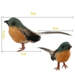 C. bird - dcoration de sapin de nol en plumes artificielles, faux oiseaux en mousse, artisanat l'inventaire, ...