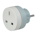 C2g british to french / german standard adapter with safety shuters - adaptateur pour prise d'alimentation ...