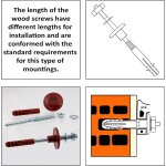 C65161 - kit de fixation murale pour lavabo suspendu sanitaire vis m8x120 mm - goujons filets - cheville ...