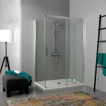 Cabine de douche 120x80 porte coulissante crystal 6mm