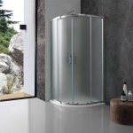 Cabine de douche angulaire giada 90x90 cm verre opaque 6 mm