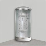 Cabine de douche hydromassage et bain - vapeur 90 d'angle iride