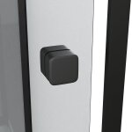 Cabine de douche hydromassante 90x90x215 cm - fonds gris et profils noir mat - grey style