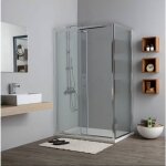Cabine de douche avec nouvelle niche cm 110 et c�te fixe cm 70 transparent new giada