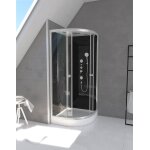 Cabine de douche raven round 1 / 4 de cercle 90x90x215cm Cabine de douche raven round 1 / 4 de cercle 90x90x215cm