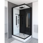 Cabine de douche 110x80x215cm - verre tremp - mitigeur chrome - duality 3 rectangle