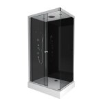 Cabine de douche rectangle 110x80x215cm - raven Cabine de douche rectangle 110x80x215cm - raven