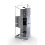 Cabine de douche study - 80 x 80 cm - porte pivotante aurlane