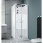 Cabine de douche - surf 6 - 70 x 70 cm - portes battantes srigraphies leda