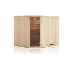 Cabine de sauna d'angle finlandais mafana 4 places 194x194 x h. 199 cm - -