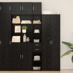 Cabinet de rangement slim vidaxl chne noir 30x42. 5x225 cm bois reconstitu, cabinet mural vidaxl chne ...