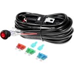 Cblage a barres lumineuses led faisceau de fil avec relais et interrupteur 12v 40a 18awg pour voiture ...