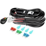 Cblage a barres lumineuses led faisceau de fil avec relais et interrupteur 12v 40a 18awg pour voiture ...