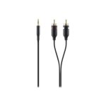Cble audio jack / rca avec contacts dors 5 m belkin f3y116bt5m [1x cinch / rca mle - 1x jack mle ...