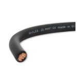 Cable electrique extra souple batterie soudage noir 25 mm - 5 metres