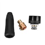 Câble de soudage noir dkj35 - 50 de style européen, connecteur rapide, adaptateur à raccord rapide, 1 ... Câble de soudage noir dkj35 - 50 de style européen, connecteur rapide, adaptateur à raccord rapide, 1 ...