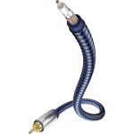 C�ble de subwoofer mono bleu / gris, 5 m inakustik 00408051 [1x cinch / rca m�le - 1x cinch / rca m�le] ...