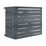 Cache climatiseur en métal gris anthracite protection unité extérieur 95 x 50 x 80 cm Cache climatiseur en métal gris anthracite protection unité extérieur 95 x 50 x 80 cm