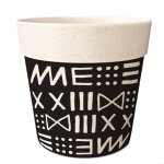 Cache pot en bambou ethnique 15. 5 cm