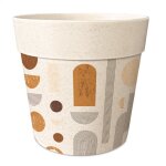 Cache - pot en bambou motif graphique 8 cm