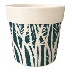 Cache - pot en bambou motif tropical 8 cm