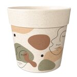 Cache - pot en bambou motif visages 8 cm