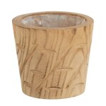 Cache pot en bois naturel 15 cm Cache pot en bois naturel 15 cm