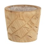 Cache pot en bois naturel 17 cm Cache pot en bois naturel 17 cm