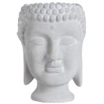 Cache pot bouddha en c�ramique aspect b�ton