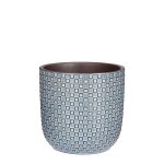Cache - pot en céramique bleu d19 Cache - pot en céramique bleu d19