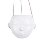Cache - pot design rond suspendu mask - h. 18 cm - blanc Cache - pot design rond suspendu mask - h. 18 cm - blanc