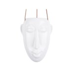 Cache - pot design suspendu mask allongé - h. 25, 5 cm - blanc Cache - pot design suspendu mask allongé - h. 25, 5 cm - blanc